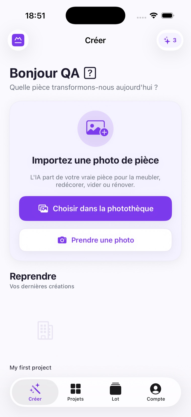 Créez depuis une photo