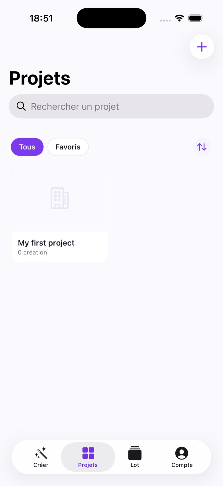 Vos projets synchronisés