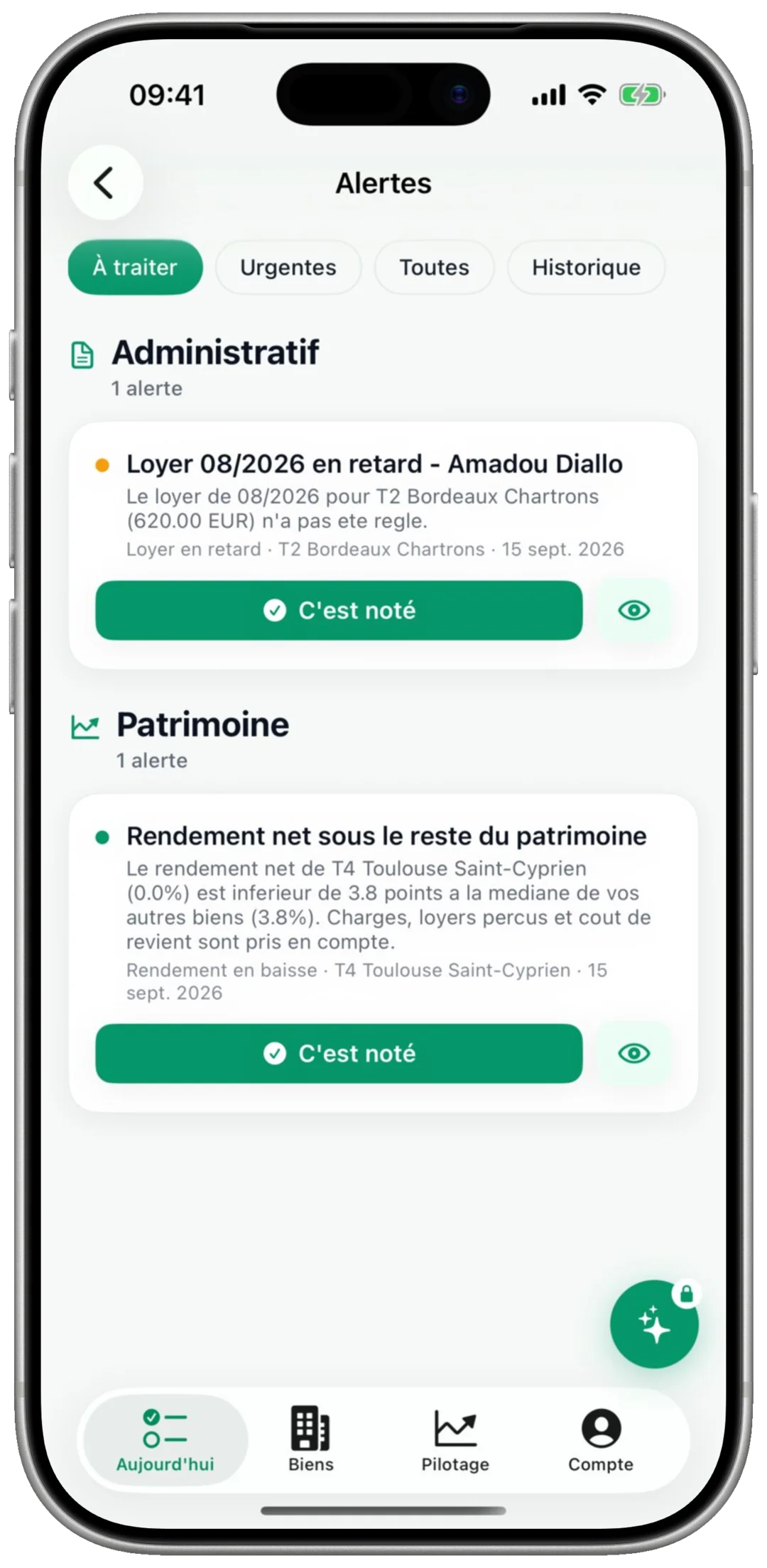Alertes de performance
