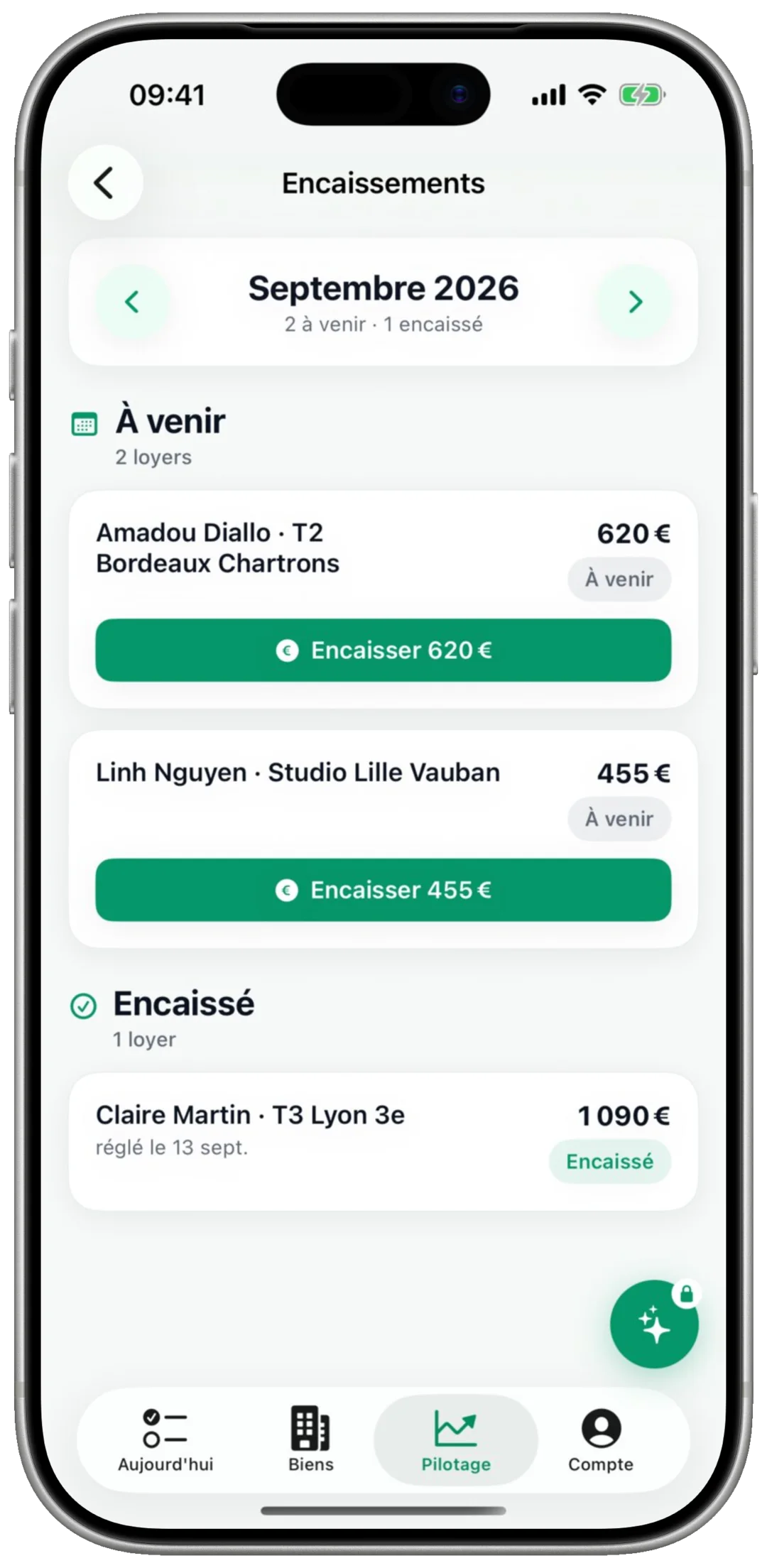Les quittances émises