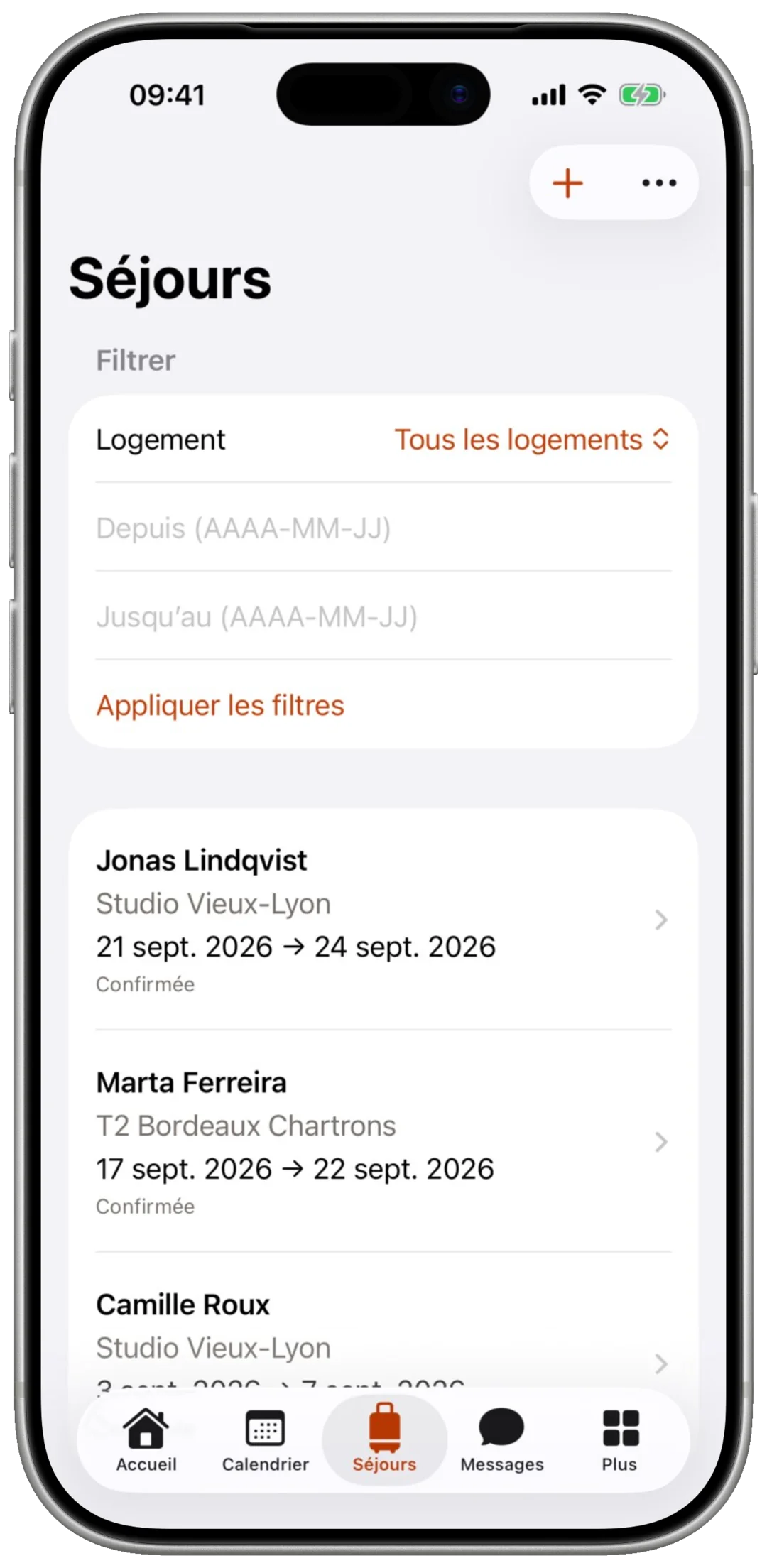 Les réservations